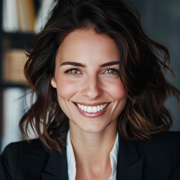 Woman with dark hair